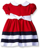 Bonnie Baby Set de Panty y Vestido Estilo Marinero con Cuello Tipo Peter Pan Vestido Casual para Bebé-Niñas