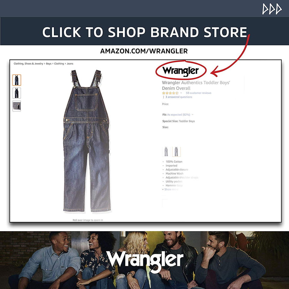 Wrangler Authentics - Overol de Tela Vaquera para niño