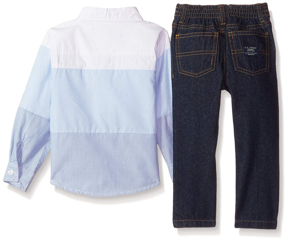 U.S. Polo Assn... - Juego de Playera y Pantalones de Manga Larga para niño