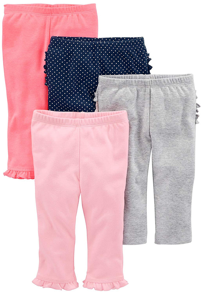 Simple Joys by Carter's Baby - Pantalón para niña (4 Unidades)
