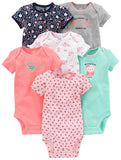 Simple Joys por Carter 's Girls' Paquete de 6 Overol de Manga Corta
