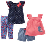 Simple Joys por Carter's Baby Girls 'Infant 4 Piezas Playwear Set