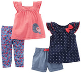 Simple Joys por Carter's Baby Girls 'Infant 4 Piezas Playwear Set